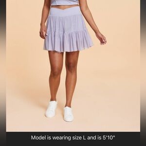 NWT BLOGILATES Viral Ballerina Skort EVENING HAZE with Pockets Sz Large TikTok